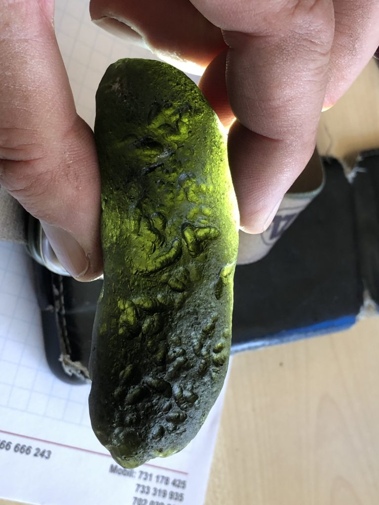 Absolutely incredible 115g Moravian Moldavite from the Kojetice locality C