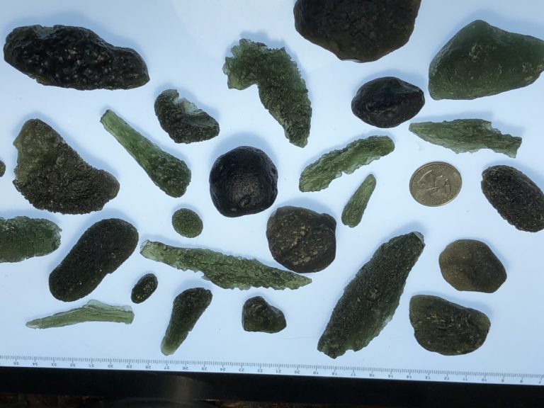 Beautiful examples of Bohemian and Moravian Moldavite from my personal collection