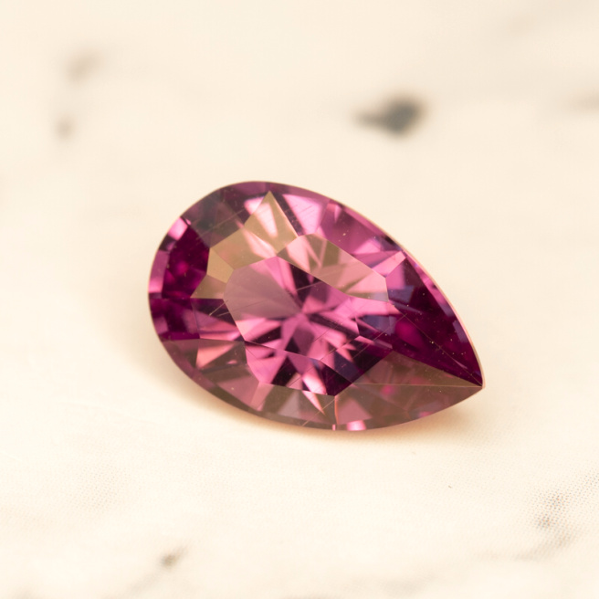 Color Change Pastel Pyrope Garnet, Tanzania 1.85 Ct pear